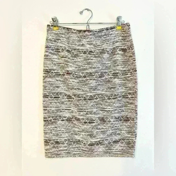 Max Studio Burgundy Tweed Stretch Pencil Skirt NWT - Picture 1 of 7